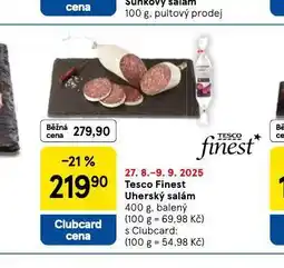 Tesco Uherský salám nabídka