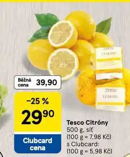 Tesco Citrony nabídka
