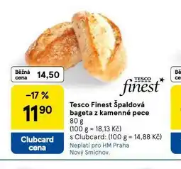 Tesco Špaldová bageta z kamenné pece nabídka
