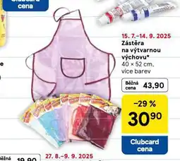 Tesco Zástěra na výtvarnou výchovu nabídka