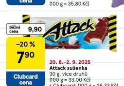 Tesco Attack sušenky nabídka