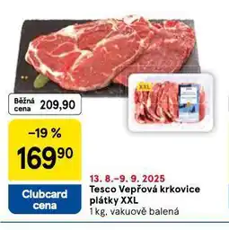 Tesco Vepřová krkovice plátky xxl nabídka