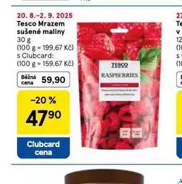 Tesco Mrazem sušené maliny nabídka