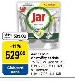 Tesco Jar kapsle do myčky nabídka