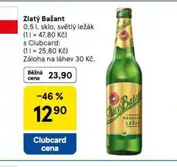 Tesco Pivo zlatý bažant nabídka
