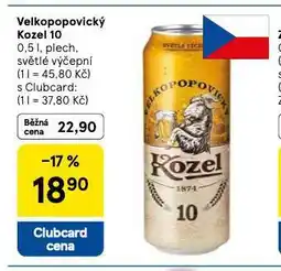 Tesco Pivo velkopopovický kozel 10 nabídka
