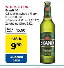 Tesco Pivo gambrinus originál 10 nabídka