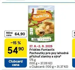 Tesco Friskies funtastix pochoutky pro psy nabídka