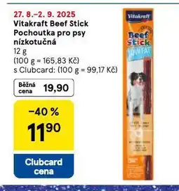Tesco Vitakraft beef sticks pochoutky pro psy nabídka
