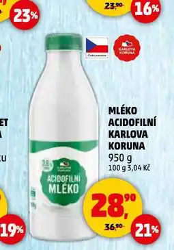 Penny Market Acidofilní mléko nabídka