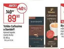 Globus Tchibo cafissimo a davidoff kávové kapsle nabídka