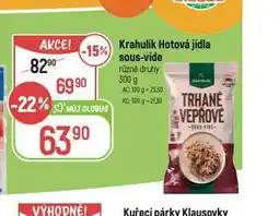 Globus Krahulík jídla sous-vide nabídka