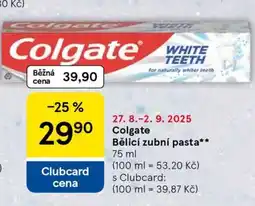 Tesco Colgate Bělící zubní pasta nabídka