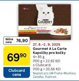 Tesco Gourmet A La Carte Kapsičky pro kočky nabídka