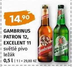 Terno GAMBRINUS PATRON 12 EXCELENT 11 nabídka