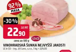 Trefa Vinohradská šunka nejvyšší jakosti nabídka