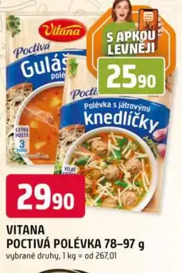 Trefa Vitana poctivá polévka nabídka