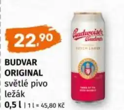 Trefa Budvar original světlé pivo ležák nabídka