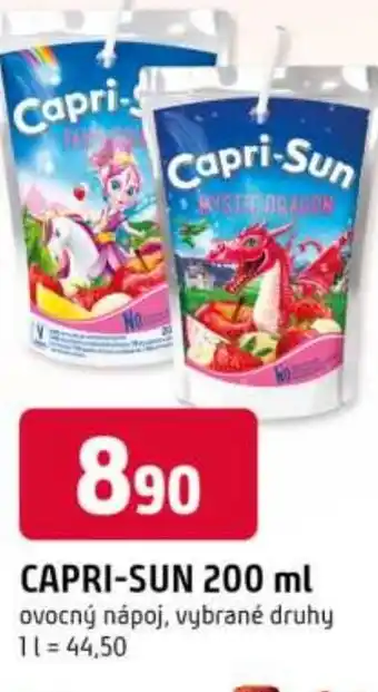 Trefa Capri-Sun ovocný nápoj nabídka