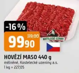 Trefa Hovězí maso mělněné, Kostelecké uzeniny a.s. nabídka