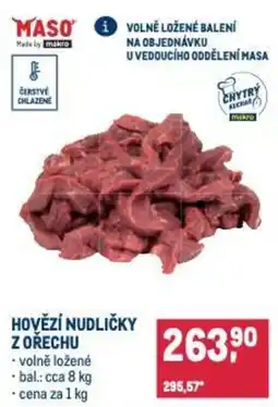 Makro Hovězí nudličky z ořechu nabídka
