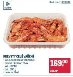 Makro Krevety celé vařené nabídka