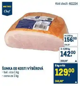 Makro Šunka od kosti výběrová nabídka