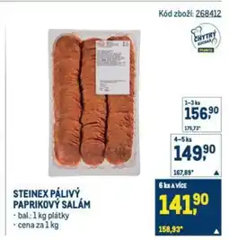 Makro Steinex pálivý paprikový salám nabídka