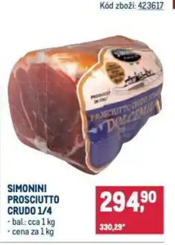 Makro Simonini prosciutto crudo 1/4 nabídka