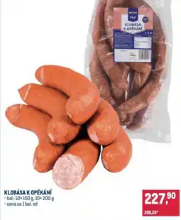 Makro Klobása k opékání nabídka