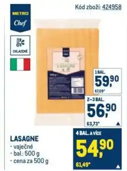 Makro Lasagne nabídka