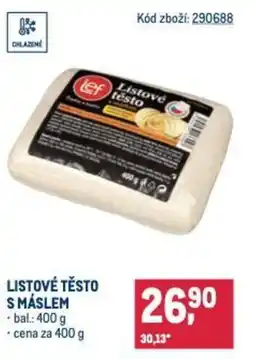 Makro Listové těsto s máslem nabídka