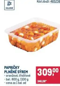 Makro Papričky plněné sýrem nabídka