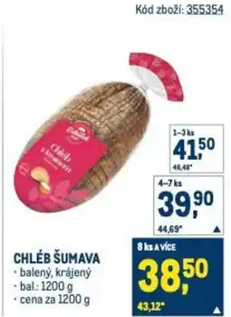 Makro Chléb šumava nabídka
