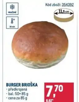 Makro Burger brioška nabídka