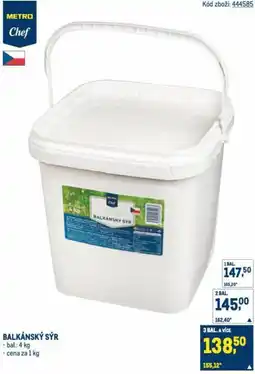 Makro Metro Chef Balkanský sýr nabídka