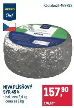 Makro Metro Chef Niva plísňový syr 45% nabídka