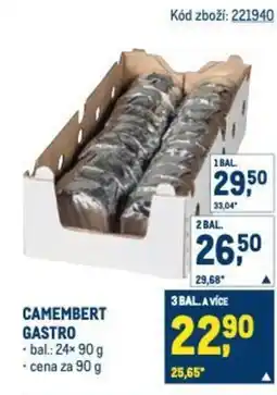 Makro Camembert gastro nabídka