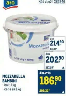 Makro Mozzarella bambini nabídka