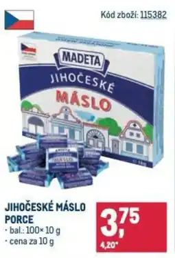 Makro MADETA Jihočeské máslo porce nabídka