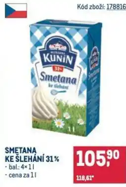 Makro Smetana ke šlehání 31% nabídka