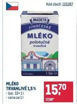 Makro Madeta Mléko TRVANLIVE 1,5% nabídka