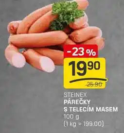 Flop PÁREČKY S TELECÍM MASEM 100g nabídka