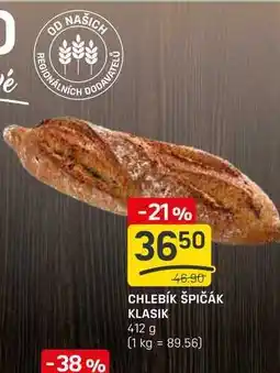 Flop CHLEBÍK ŠPIČÁK KLASIK 412 g nabídka