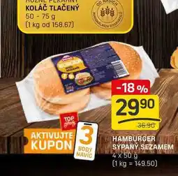 Flop HAMBURGER SYPANÝ SEZAMEM 4 x 50 g nabídka