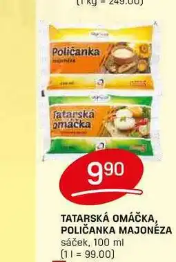 Flop TATARSKÁ OMÁČKA, POLIČANKA MAJONÉZA sáček, 100 ml nabídka