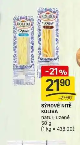 Flop SÝROVÉ NITĚ KOLIBA natur, uzené 50 g nabídka