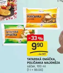 Flop TATARSKÁ OMÁČKA, POLIČANKA MAJONÉZA sáček, 100 ml nabídka