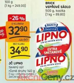 Flop JČ LIPNO tavený sýr různé druhy 140 g nabídka