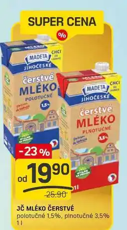 Flop JČ MLÉKO ČERSTVÉ polotučné 1,5l 1l nabídka